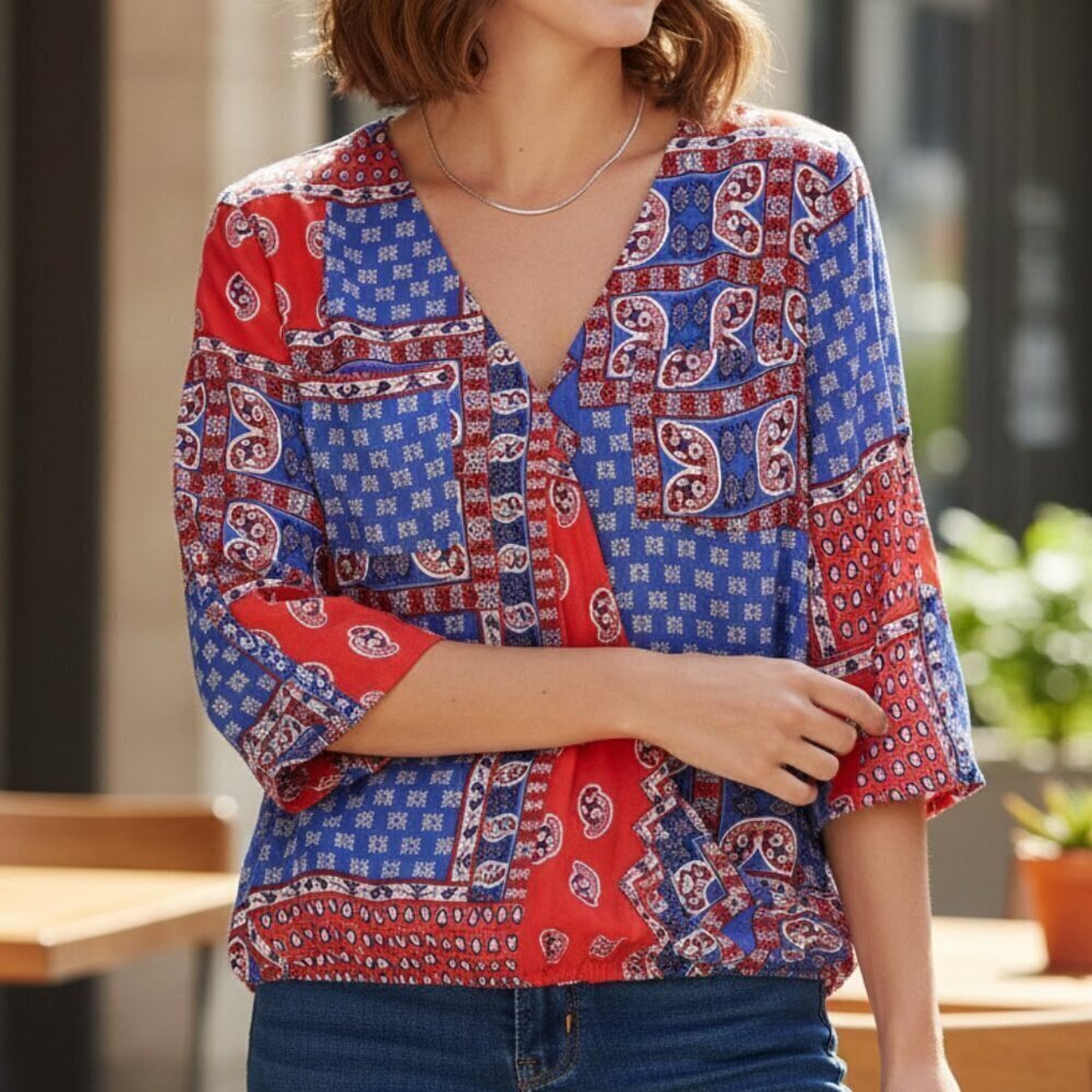 New York & Company Women’s Medium Blouse Career Office Top EUC